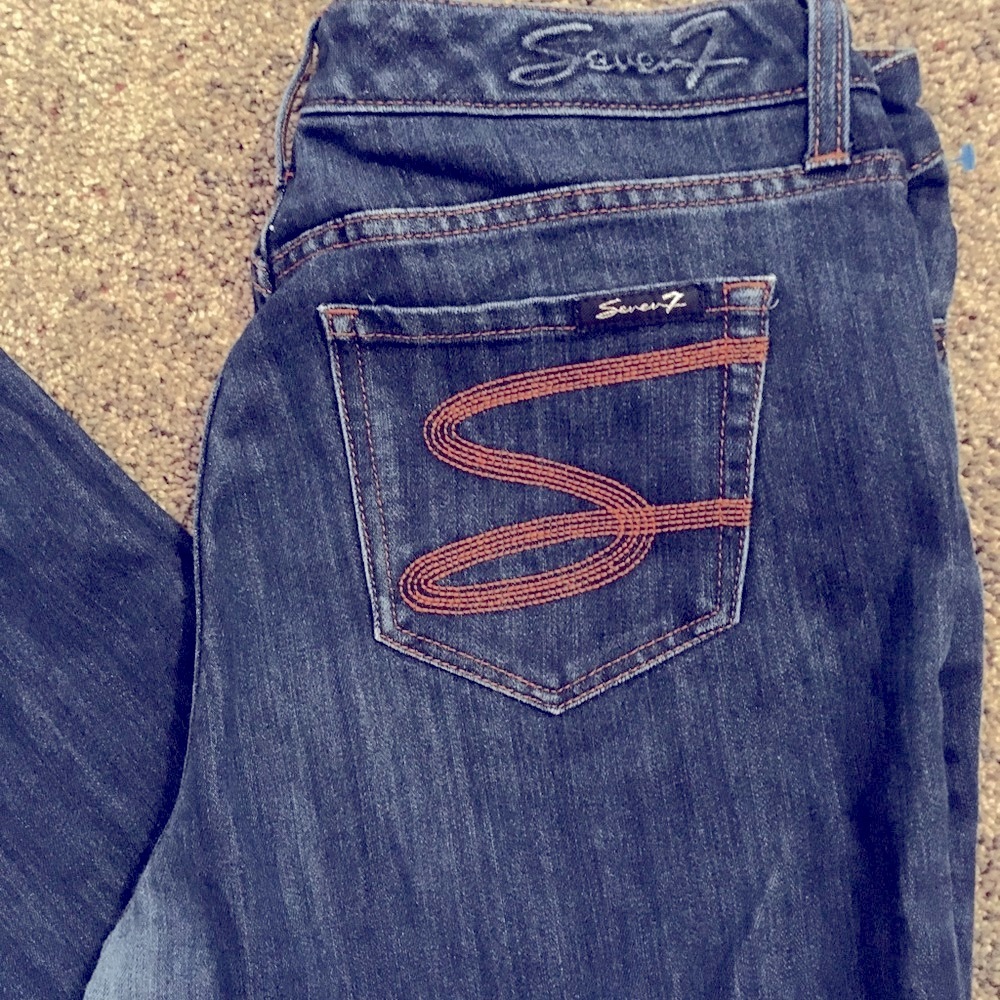 Seven7 Amazing Blue Denim Jeans Size 10 Straight legs !